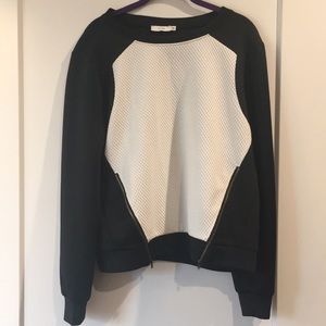 H&M black and white top